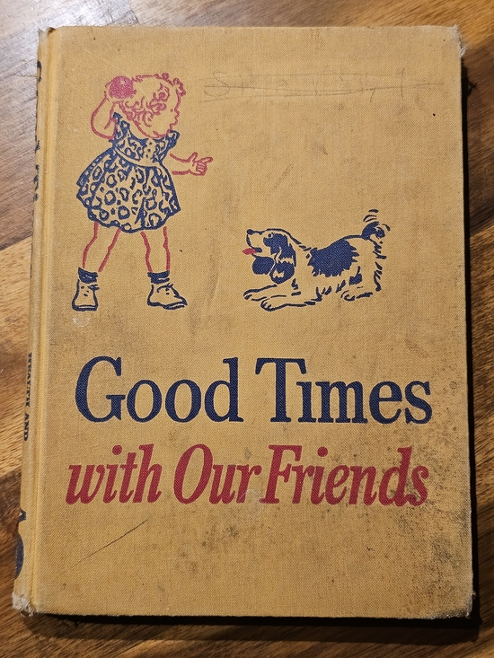 Dick and Jane Other - Good Times with Our Friends 1950s Vintage Yellow Hardcover Dick And Jane Book